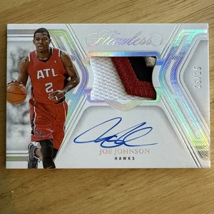 2024/25 Panini Flawless Joe Johnson Game Used Jersey Patch Auto 5/25 3 Color ATL - Picture 1 of 2