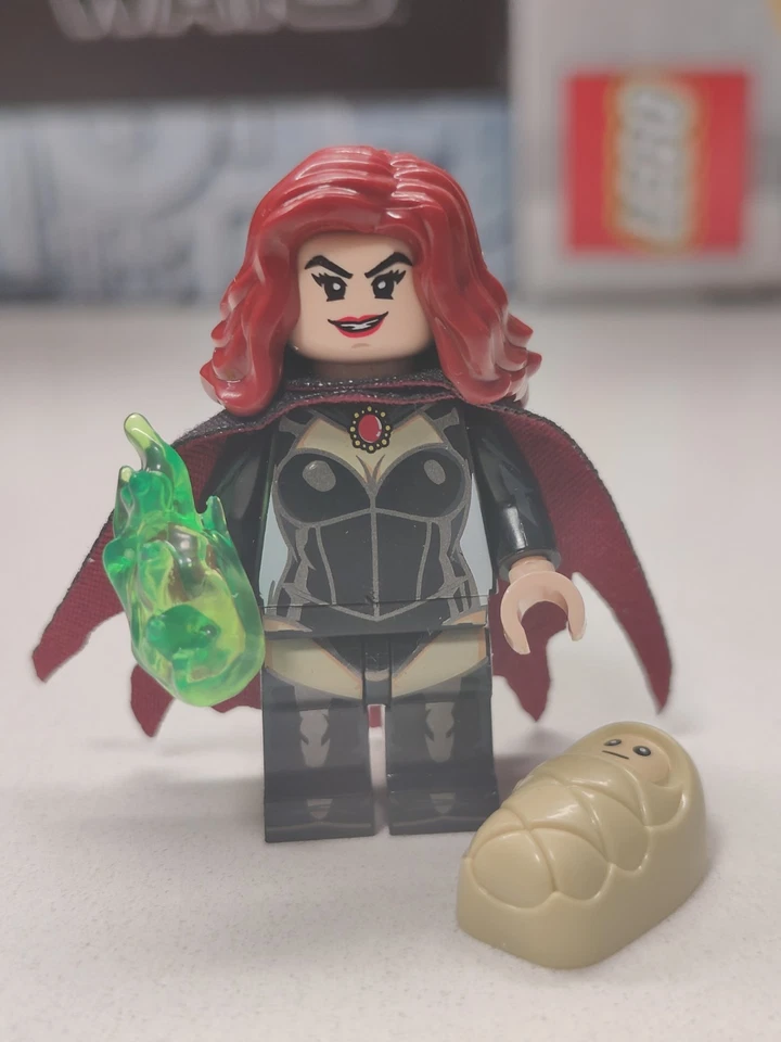 X-MEN Marvel Madelyne Pryor Goblin Queen con Baby Nathan Minifigura Lego Personalizada Foto 1 de 4
