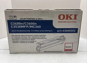 OKI Genuine 43460202 Magenta Image Drum W/Toner C3400nC3600nC3530mfp-New Sealed - Afbeelding 1 van 3