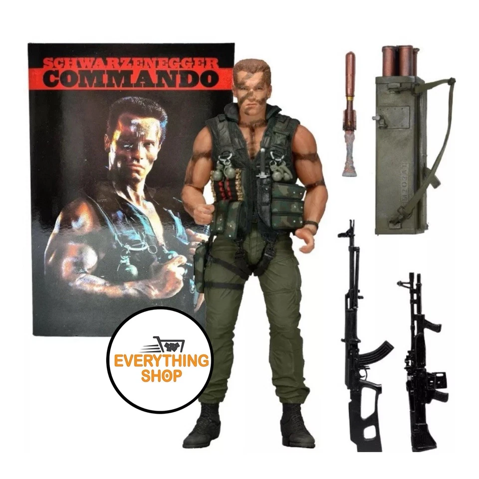 Figura de acción NECA Ultimate Commando John Matrix Schwarzenegger 7" modelo juguetes Foto 1 de 4