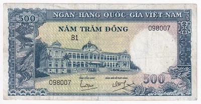 Vietnam South 1962 500 Dong Pick 6A Rare - Image 1 of 2