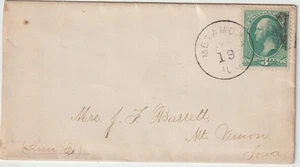 Metamora ILL 1882 bnknte (Woodford Co) cover (i344) - Picture 1 of 1