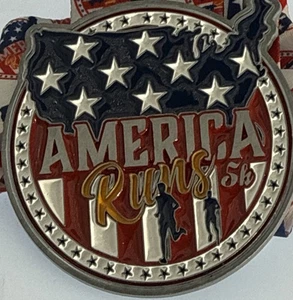 America Runs 5k 2020 correr maratón medalla carrera 2,75"" - Imagen 1 de 10