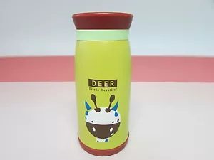 Stainless Steel Vacuum Insulated Thermal Bottle Coffee/Tea Green Deer 350ml - Picture 1 of 7