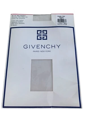 Pantimedias de cristal Givenchy Body Gleamers brillantes pierna transparente 157 de colección 1990 talla C Foto 1 de 4