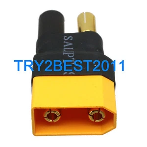 HXT 5.5mm Female to XT-90 XT90 Male 5.5 Bullets no wires Direct Connector HXT5.5 - Picture 1 of 4