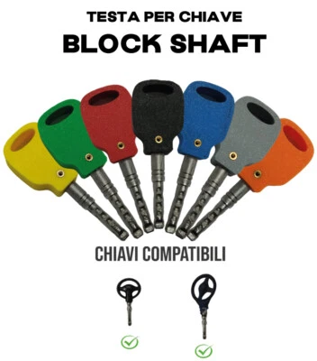 TESTA DI RICAMBIO IMPUGNATURA PER CHIAVE BLOCK SHAFT COLORI VARI BLOCKSHAFT v2 - Immagine 1 di 4