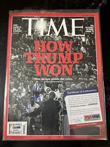 Melania Trump Signed Time Magazine Jan 18,2016 PSA| DNA✅ Bold BLUE Sharpie Mint - Picture 1 of 8