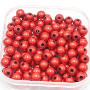 200 Red 3D Illusion Acrylic Miracle beads 6mm Spacer Beads Jewelry Making - Picture 1 of 6