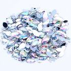 200pcs Acrylic Eye Shape Crystal Gems Glue On Diamond Stone Flatback Rhines YIUK