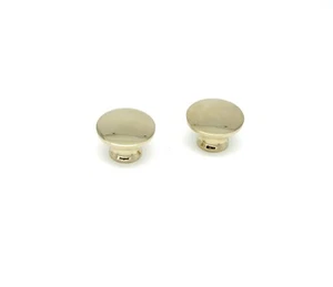 2 SMALL BRASS KNOB, SOLD IN PAIRS, SOLID BRASS, 3/4"  DIA. X 9/16 PROJECTION - Picture 1 of 4