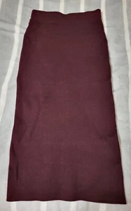 Massimo Dutti Knit Cashmere Skirt Size XS Color Berry - Picture 1 of 4
