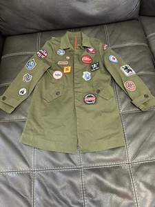 Used Dsquared DSQUARED2 Patch Jacket Jeejang G Jean 10Y Youth Navy Green - Picture 1 of 5