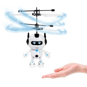 Mini Induction Flying Robot Hand Operated Helicopter Drone Induction Toy Gifts - Picture 1 of 11