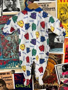Vintage Kid Baby B'Gosh Dinosaur OshKosh B'Gosh Footie Collared Pajamas 9-12M