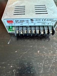 MEAN WELL MW SP-300-15 300W 15V 19A 100-240V 4A SINGLE OUTPUT PFC POWER SUPPLY - Picture 1 of 2