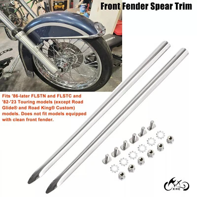 Guarnição de lança para-lama dianteiro compatível com Harley Heritage Softail Classic FLSTC 1989-2018 - Imagem 1 de 4