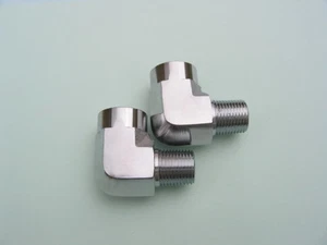 Lowrider Hydraulics 1/2"m to 1/2"f elbow fittings, Chrome, 2 pack - Picture 1 of 1