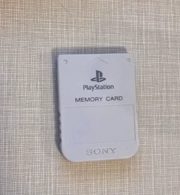 Sony Playstation 1 PS1 Official 15 Bk Memory Card SCPH-1020 Light Grey US SELLER - Image 1 of 2