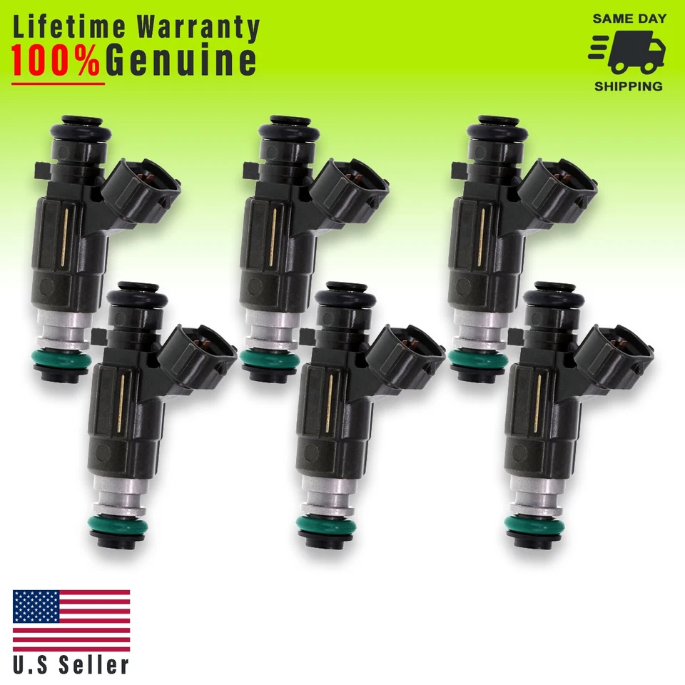 Inyectores de combustible X6 OEM Jecs 2002-2004 Nissan Murano Máxima Altima 3,5 L V6 FBJC101 Foto 1 de 1
