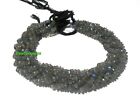 5 Strand Natural Labradorite Rondelle Button Smooth 4-5Mm Beads 12"Inch B29