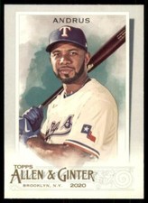 2020 Topps Allen and Ginter Base #267 Elvis Andrus - Texas Rangers