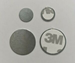 Round Galvanised Steel Discs Strike Plates for Magnets 0.5mm Thick Self Adhesive