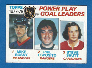 1978-79 TOPPS 1977-78 NHL POWER PLAY GOAL LEADERS CARD #67 - NM
