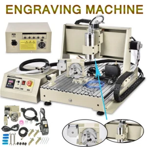 USB 4 ejes CNC 6040 router grabador 3D fresadora taladro máquina de grabado VFD 1500W - Imagen 1 de 17