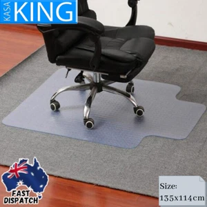 Kasa Chair Carpet Floor Computer Mat Vinyl Protector Office Chair Mat 135x114cm - Picture 1 of 12