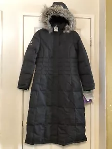 Cappotto parka invernale FREE COUNTRY serie Power Down donna lungo nero con cappuccio taglia S - Foto 1 di 12