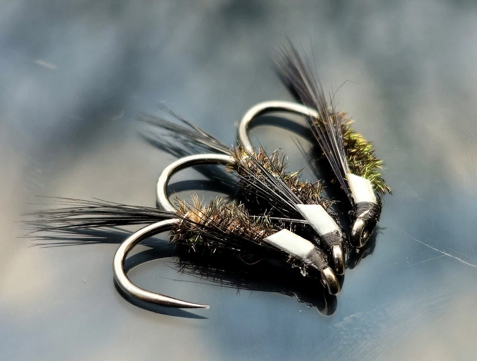 WET YOUR FLY 3 x Diawl Bach Wicked weiß, Gr. 12