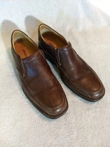 Johnston & Murphy Brown Leather Slip On Loafers, Size: 11 M  #ZZ16+8 - Picture 1 of 10