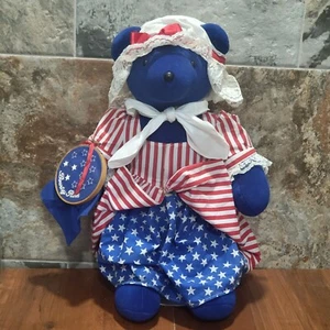 Vintage Beartsy Ross Very Important Bear 1990 North American US Flag Outfit Soft - Picture 1 of 13