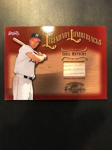 2002 Donruss Classics Eddie Mathews Legendary Lumberjacks Bat 3/100 #LL-19 Card