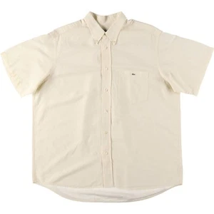 LACOSTE Short sleeve shirt Viscose Beige type mens 44 /eaa564787 - Picture 1 of 9