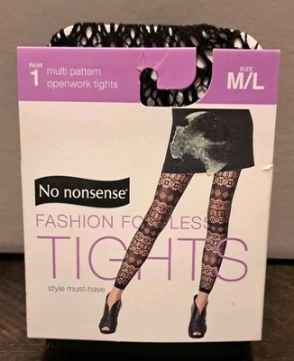 Medias "No Nonsense" Moda Sin Pies Nuevo Estilo Red M/L Negras  Foto 1 de 4