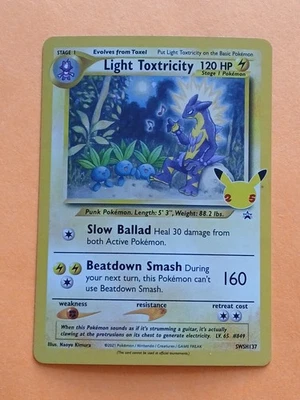 Pokemon Sword & Shield Celebrations Light Toxtricity SWSH137 Holo Promo Card - Image 1 of 4