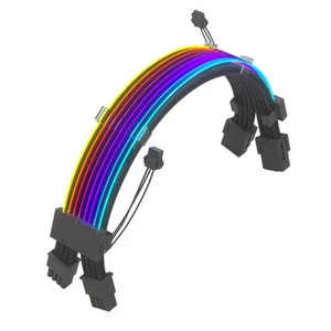 PC for Case PSU Extension Cable ARGB ATX 8Pin + PCI-E GPU 8PinX2 Neon Color Line - Afbeelding 1 van 8