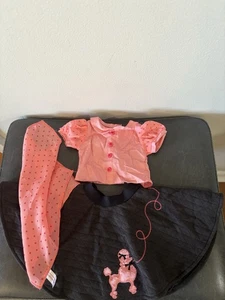 Muñeca American Girl Mary Ellen Caniche Falda Blusa Bufanda Negro Rosa Ropa AGD - Imagen 1 de 13