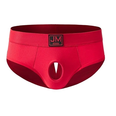Sexy Mens Open Back Brief Slips Underwear with 4.5cm Front Hope Pouch Underpants - Image 1 of 4