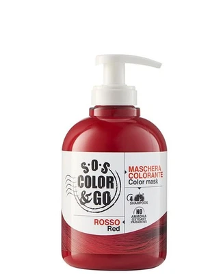 Alama SOS Color e Go Maschera Colorante Rosso Capelli 300ml - Immagine 1 di 4