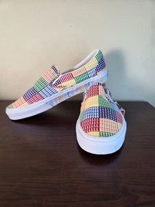 NEW VANS MENS WOMENS SLIP-ON COLORFUL SKATER SKATE SHOES SNEAKERS SZ 11 - Picture 1 of 8
