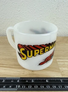 Superman Kaffeebecher 8oz 1971 Vintage Federal Glas Tasse DC Comic Buch Superheld - Bild 1 von 10
