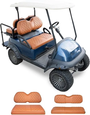 NOKINS 4PCS Golf Cart Seat Covers Kit, Front and Rear Seat Covers Fits Club Car  - Image 1 of 4