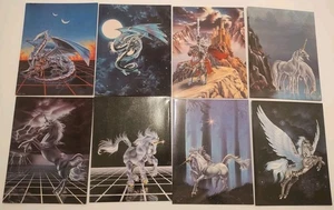 Menge 8 Vintage Mead Fantasy Portfolio Ordner Einhorn Susan J Dawe 80er 90er - Bild 1 von 10