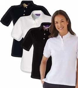 Henbury H121 Womens Ladies Classic Short Sleeve Cotton Polo Shirt - Picture 1 of 7