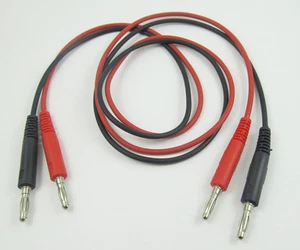 5sets High-quality 2.6" 0.8M Dual Banana Male, Male to Male Plug Test Lead Cable - Picture 1 of 3