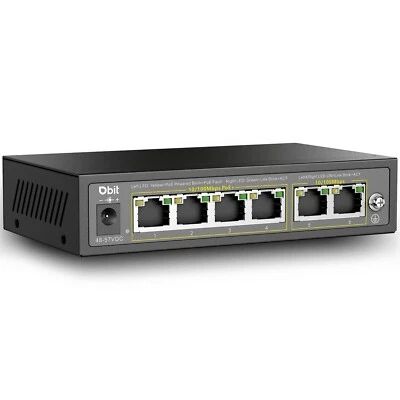 6-Port Ethernet PoE Switch with 4 Ports PoE+, 2*Fast Ethernet Uplink 10/100Mbps - Image 1 of 4
