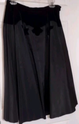 McArthur тафта/бархат MCM черный круг юбка размер 16 - Изображение 1 из 3